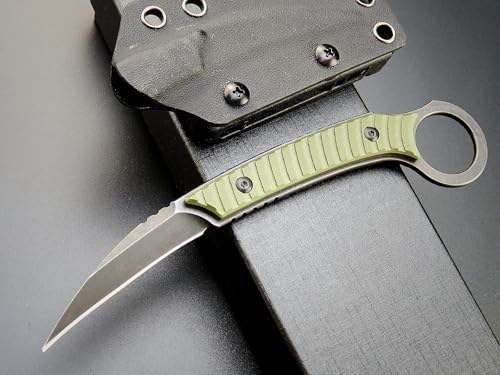 C1394 Fixed Blade Knife for Outdoor Survivors with AUS-8 Black Stonewashed Steel Blade(Green Kydex Sheath)  
C1394 EDC T